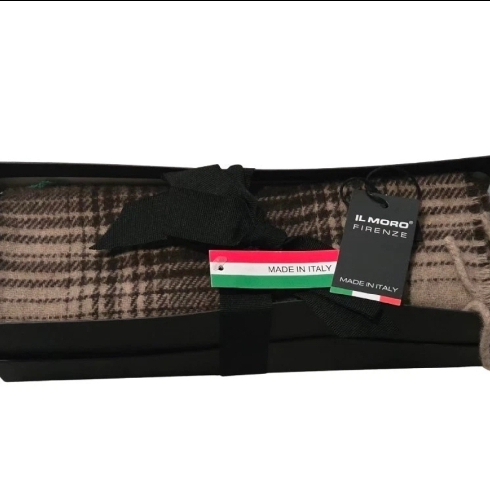 IL Moro Firenze Plaid Scarf 100% Wool